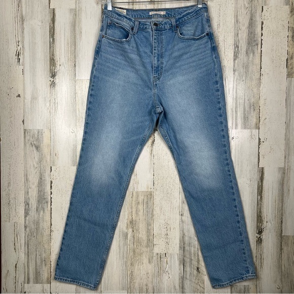 LEVI’S 70’s High‎ Slim Straight Jeans Women’s Size 32 5-pocket Light Blue Washed - Picture 1 of 16